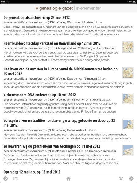 Genealogie Gazet op de iPad - view 7