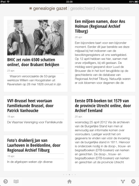 Genealogie Gazet op de iPad - view 3
