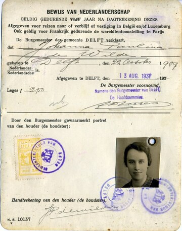 Paspoort Johanna
