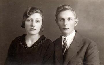 Albert Hobers en Fenna Lok; verloving 1932