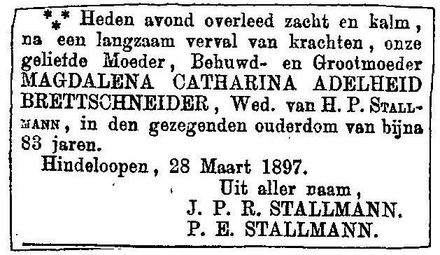  - Overlijdensadvertentie_MCA_Brettschneider_28mar1897