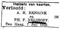 Verloving_Neijhoff_Rensink_1932