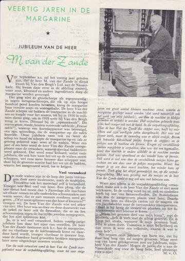 Jubileum M. vd Zande