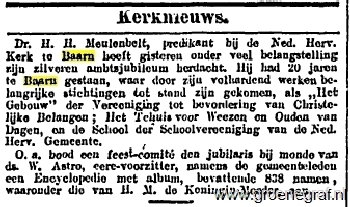 Wilhelmus Astro jubileum predikant