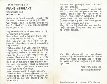 Afbeelding bij Franciscus Johannes  Verblakt