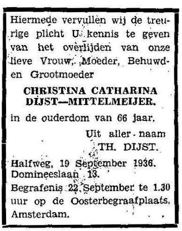 Afbeelding bij Christina Catharina Mittelmeijer