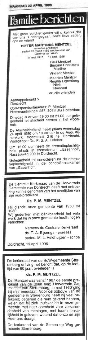 Image for Pieter Martinus Mentzel