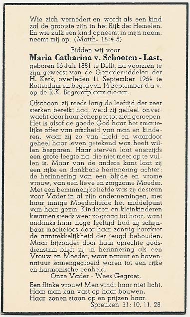 La carte in memoriam de Bidprentjes Van den Berg - met bijna 26 duizend scans dans la collection de ces cartes de J.P.P. van den Berg