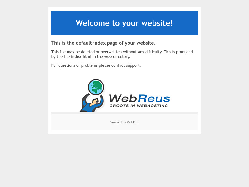 Screenshot van website