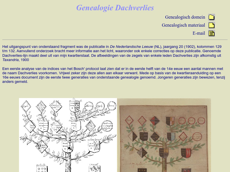 Screenshot van website