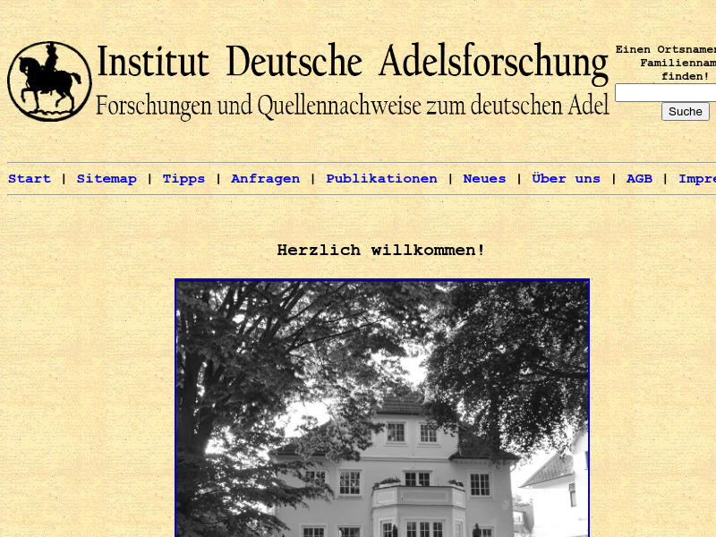 Screenshot van website