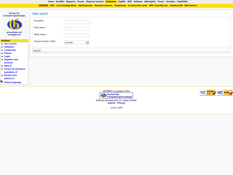Screenshot van website