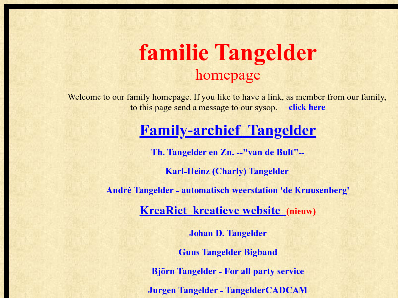 Screenshot van website