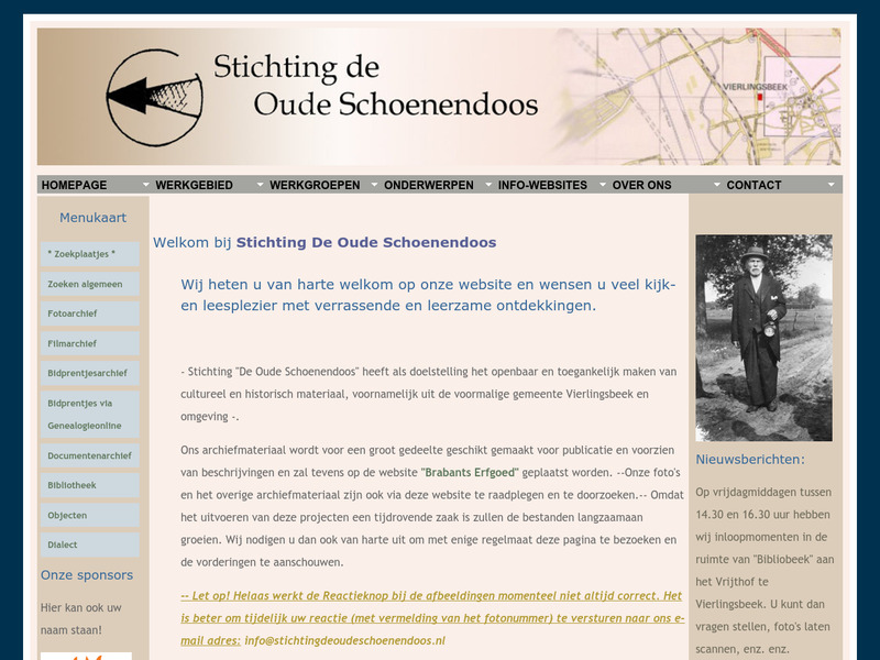 Screenshot van website
